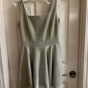 SHEIN Glittery Silver Mini Dress